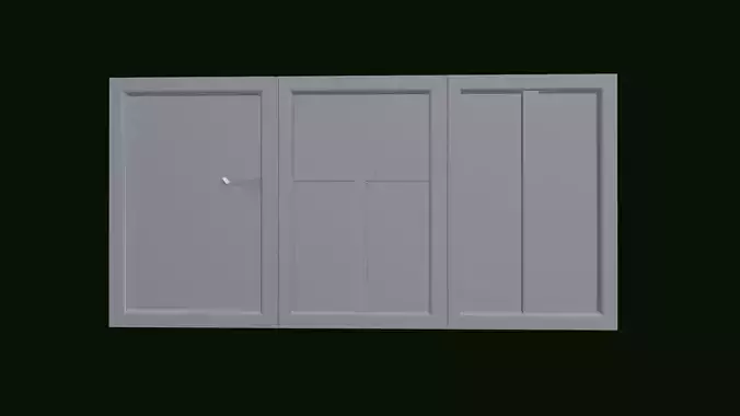 Modular Architectural Window Set Low-poly 3D model 5