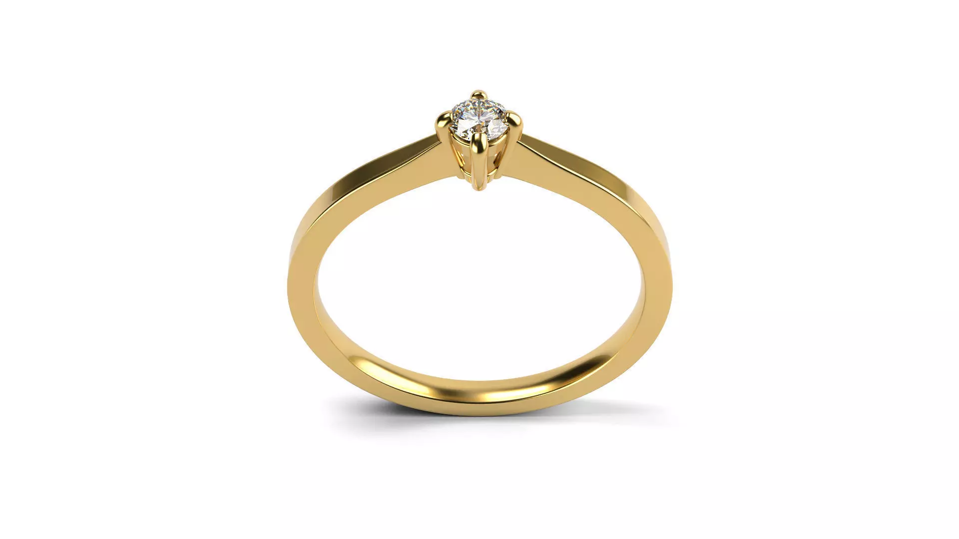 Engagement Ring 3D print model_0