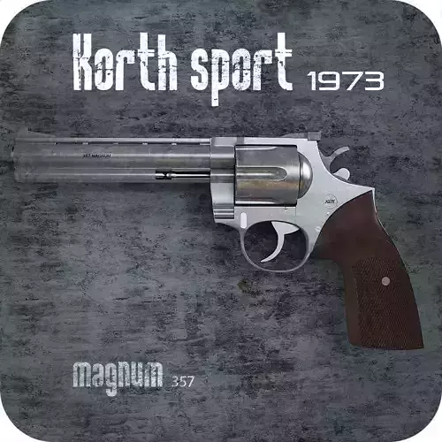 Colt Magnum 357 Korth 3D model