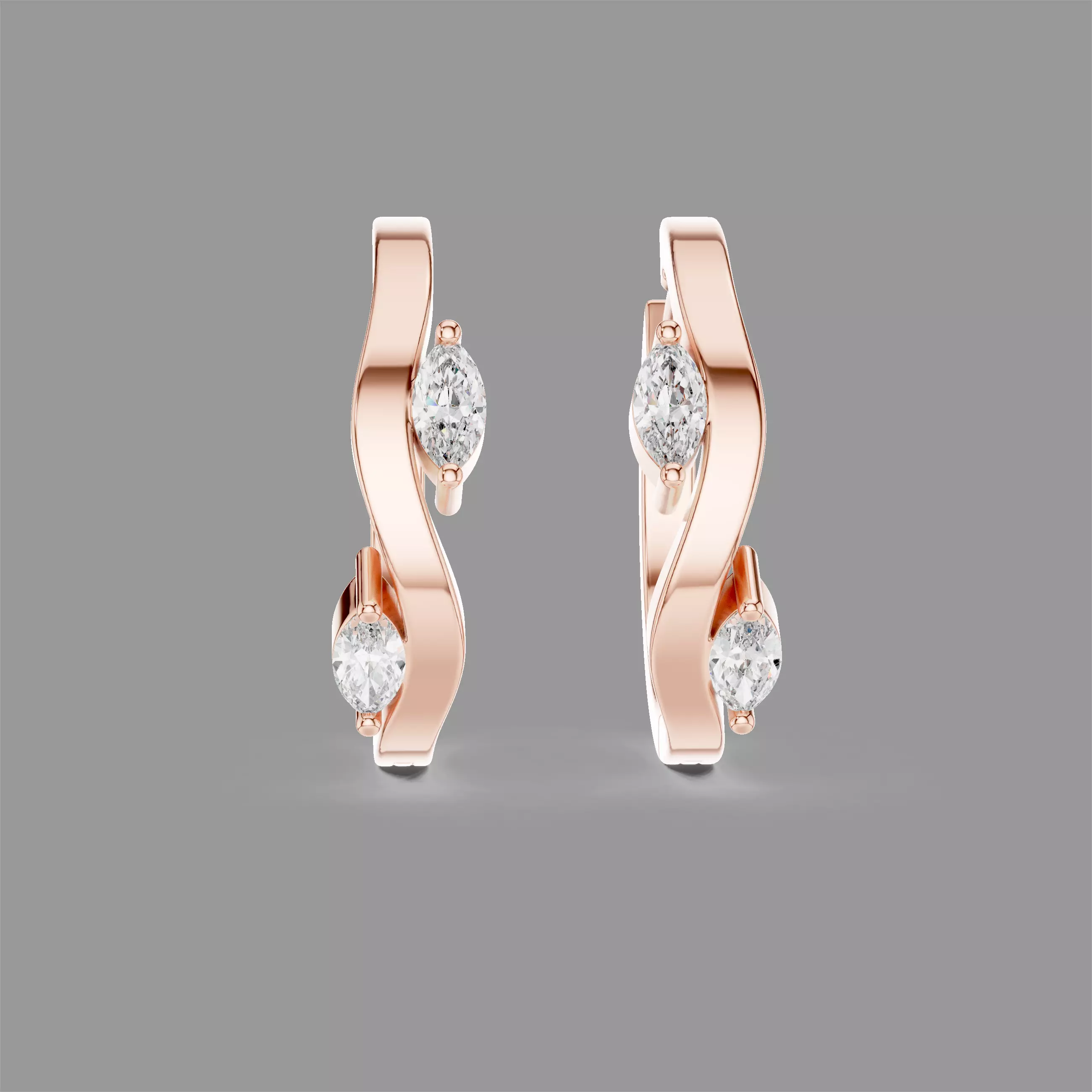 Diamond Hoops 3D print model