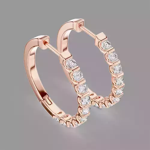 Diamond Hoops 3D print model