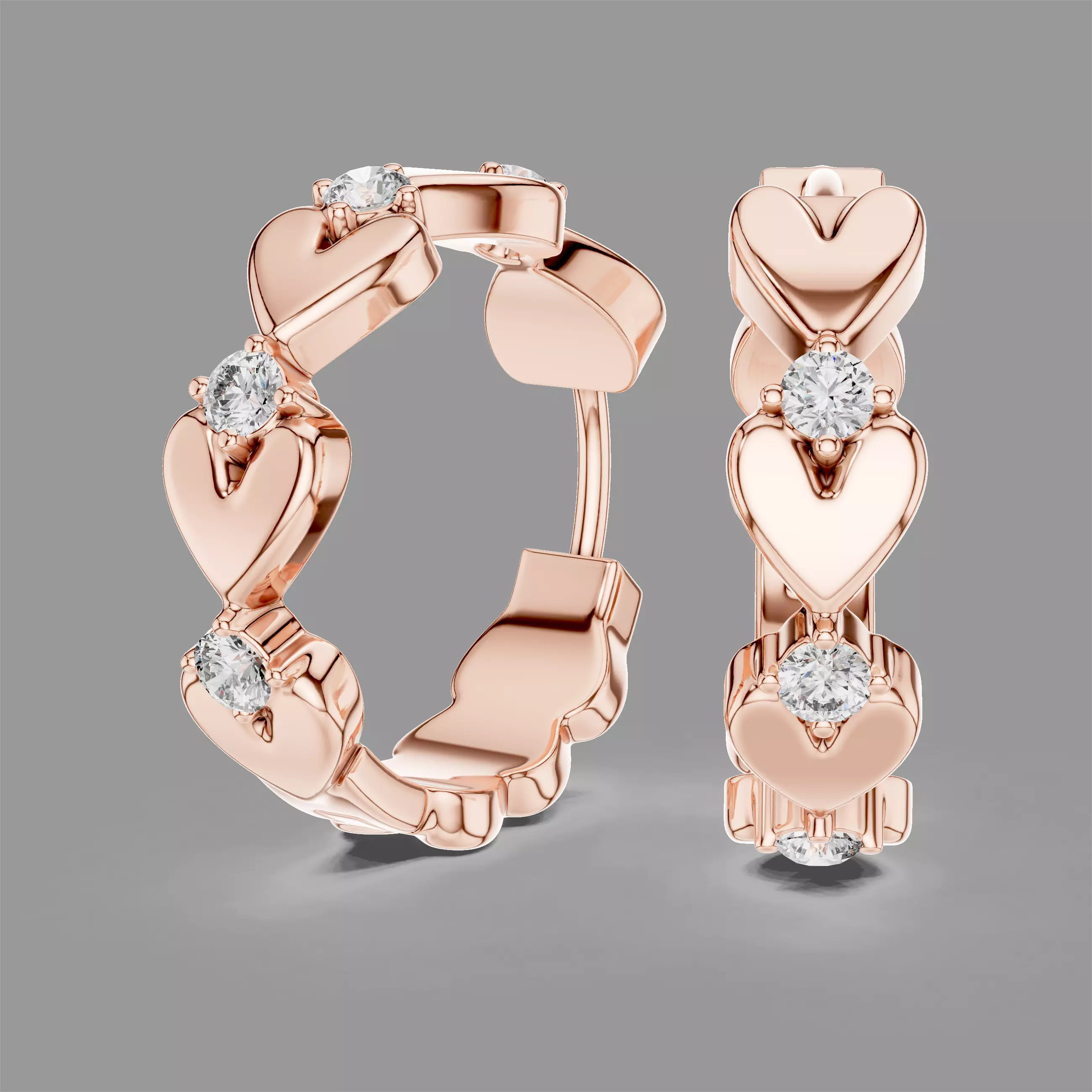 Diamond Hoops 3D print model