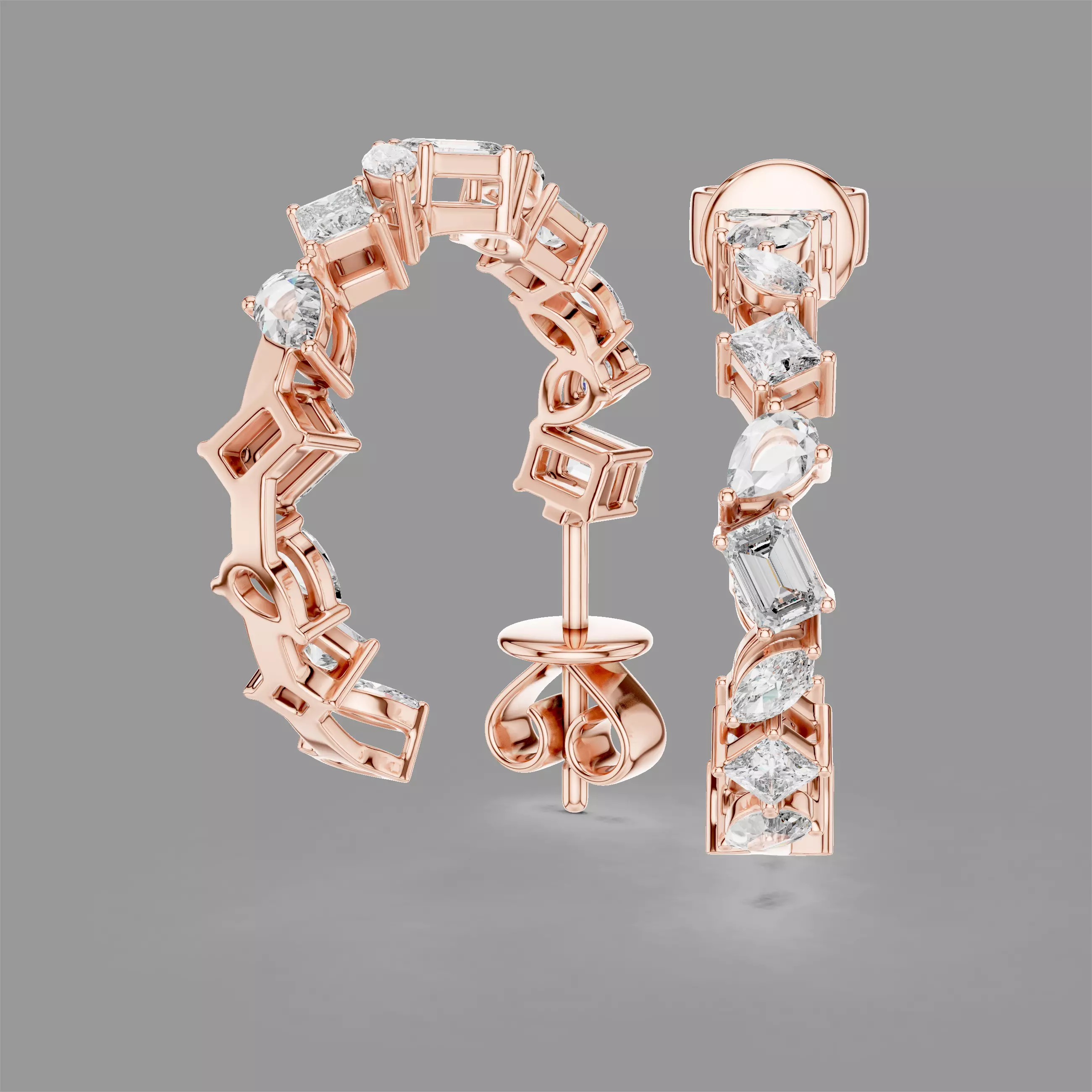 Diamond Hoops 3D print model