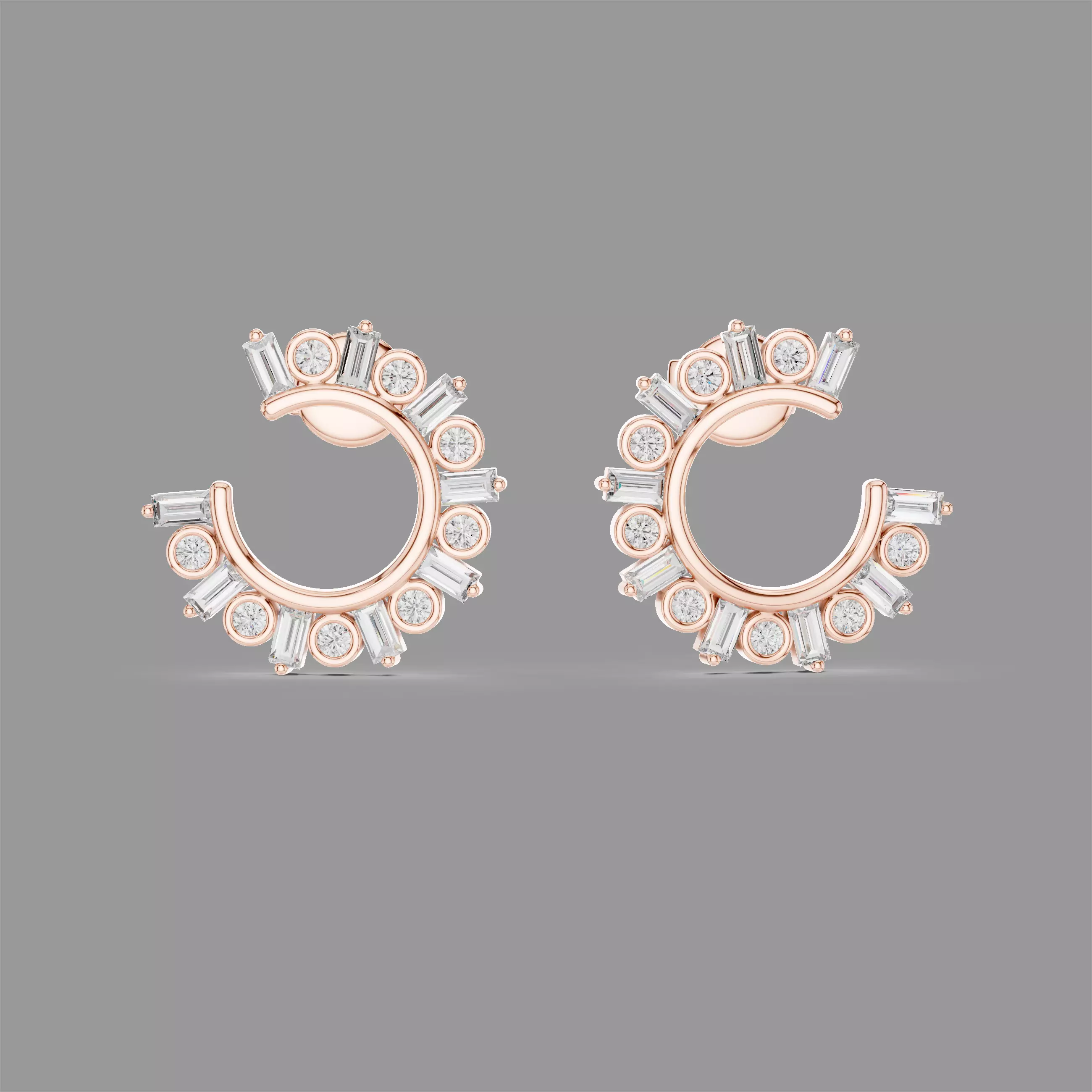 Diamond Hoops 3D print model