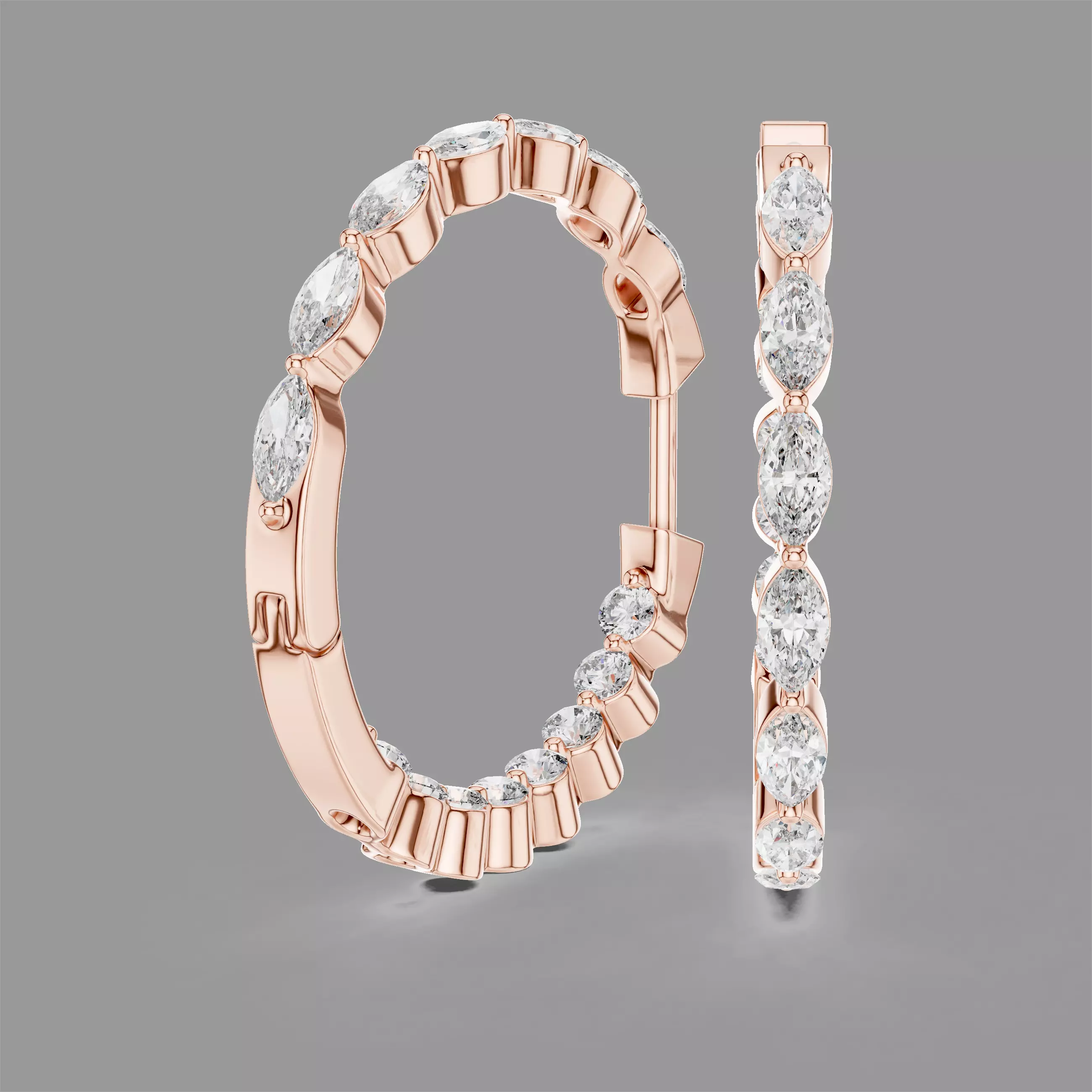 Diamond Hoops 3D print model