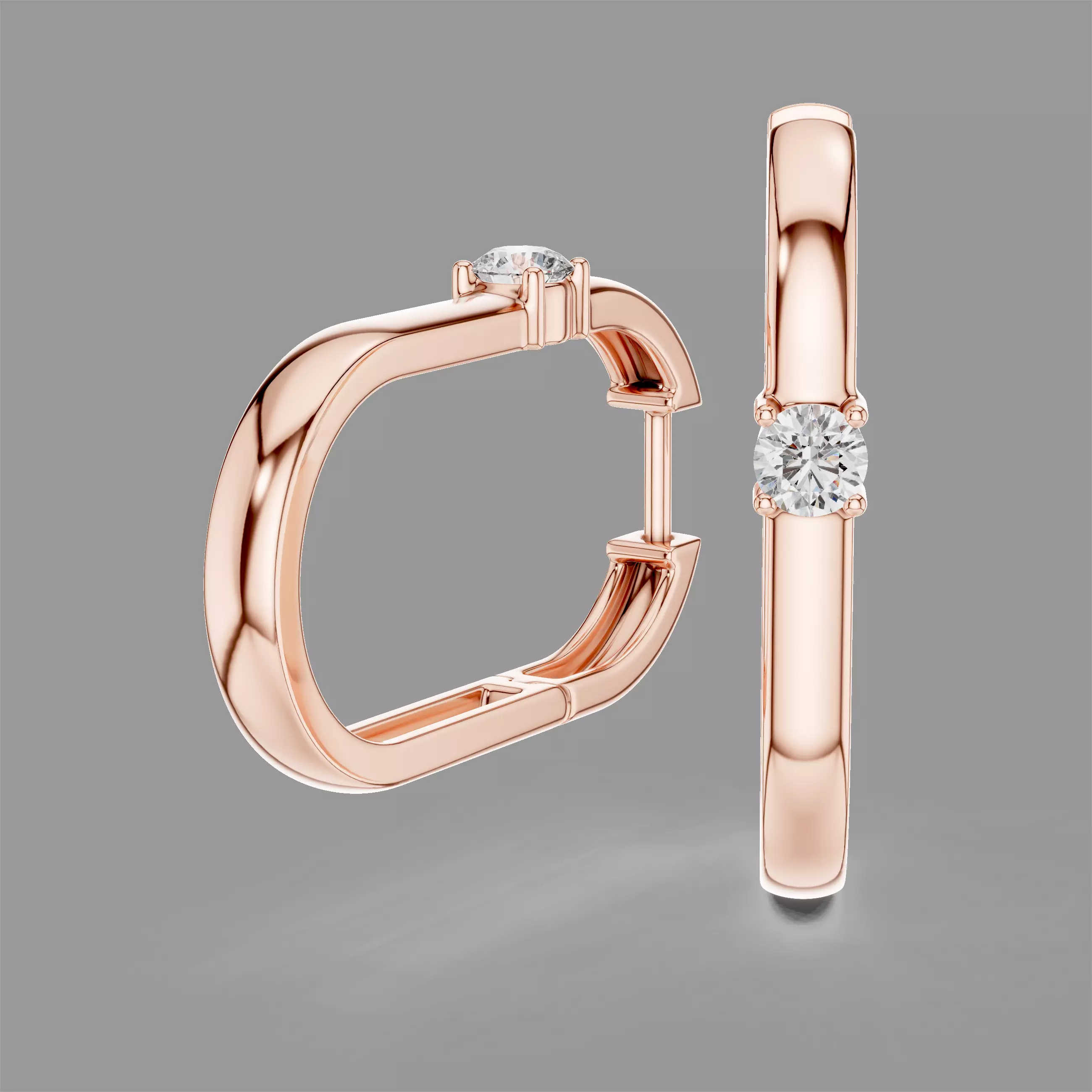 Diamond Hoops 3D print model