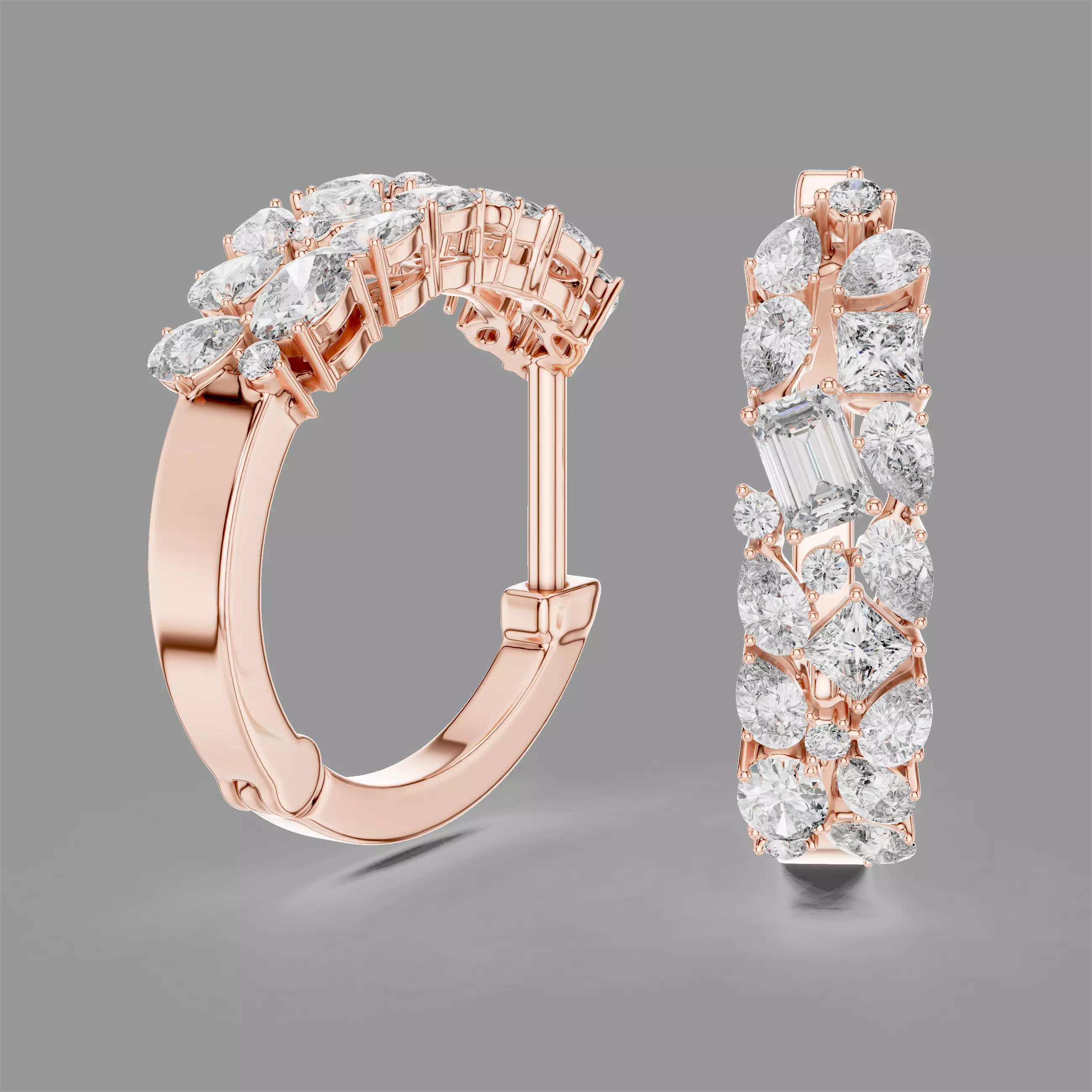 Diamond Hoops 3D print model