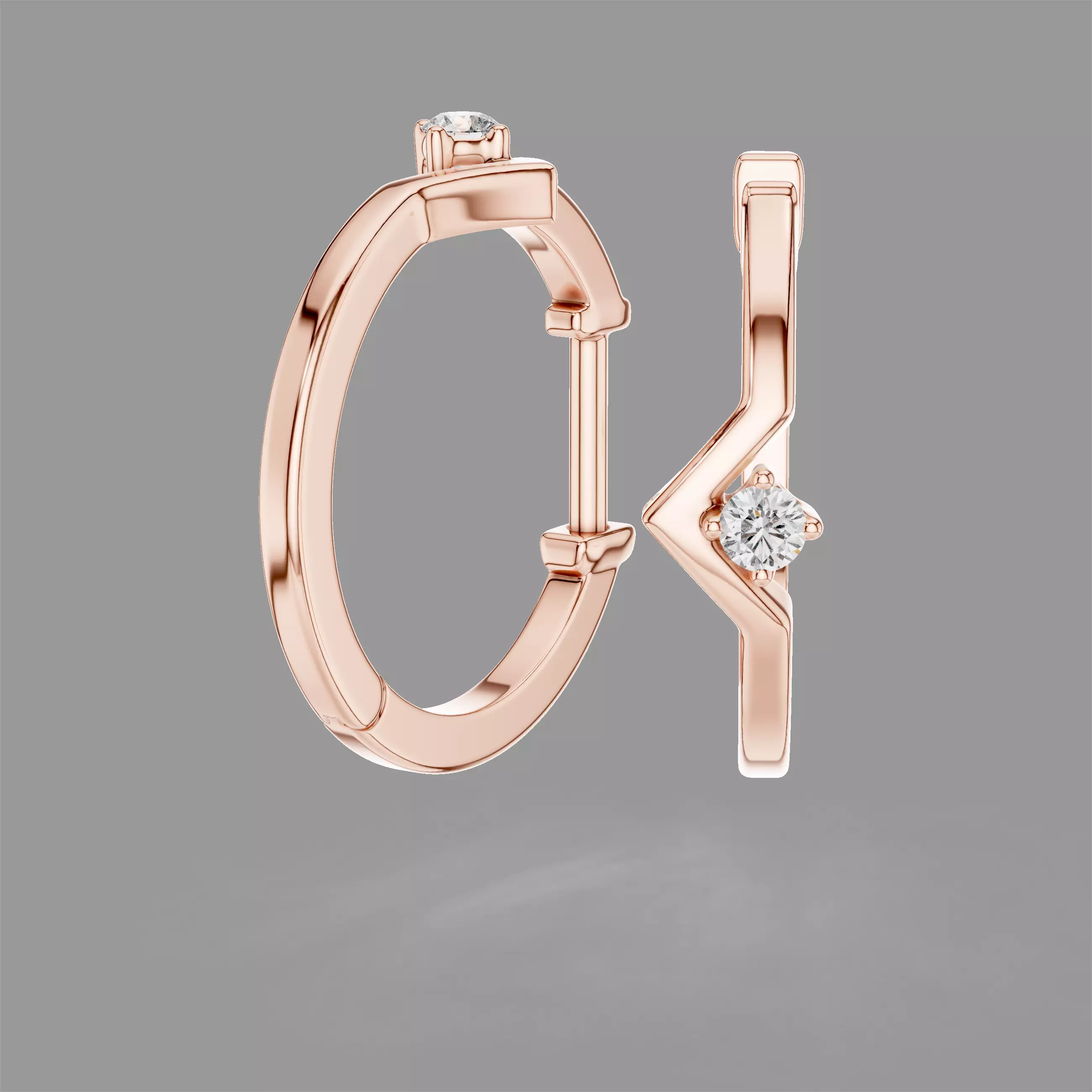 Diamond Hoops 3D print model