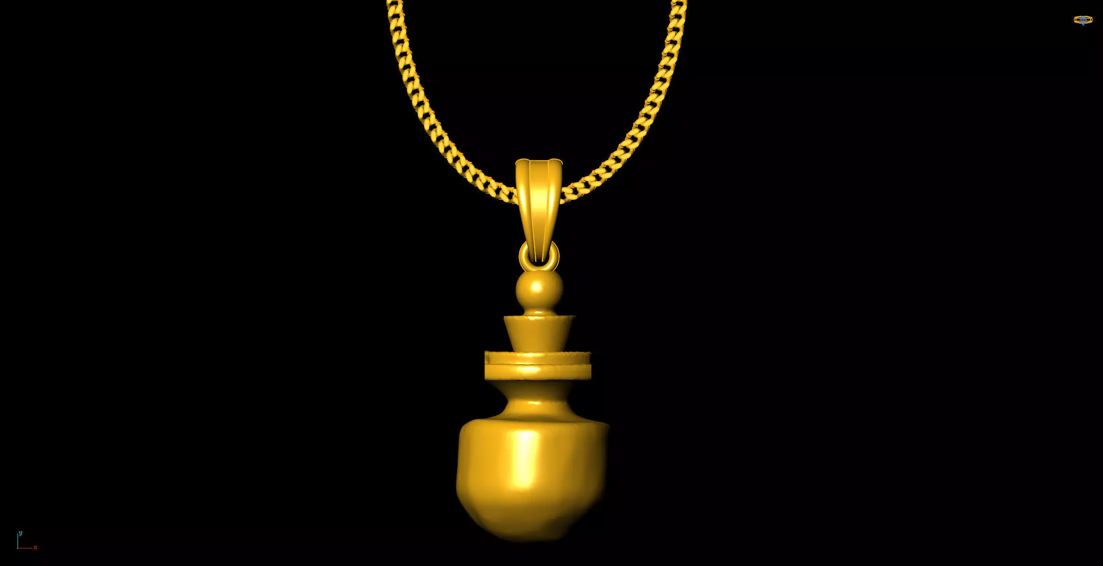 pendant charms - one inch pendant 3D print model