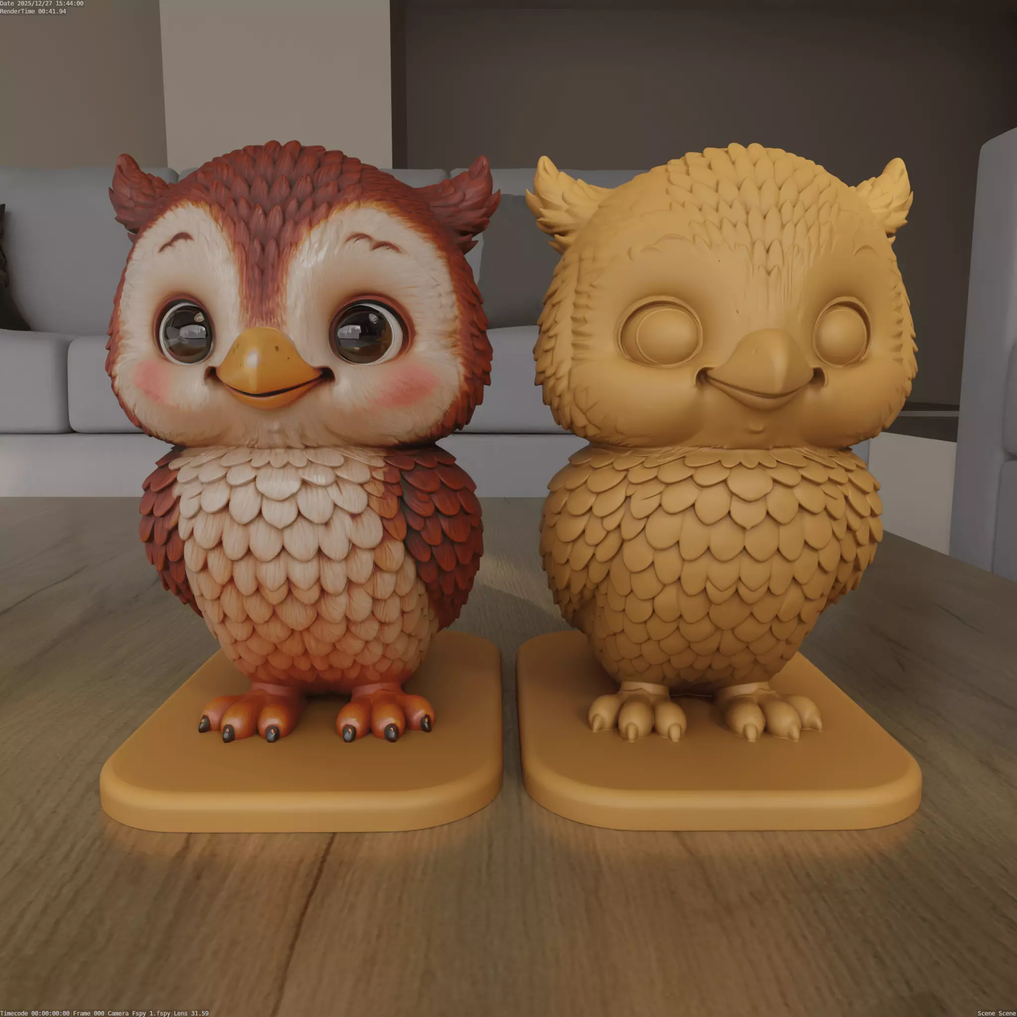 Cute Baby Owl Desk Companion 3D Printable STL Model 3D print model