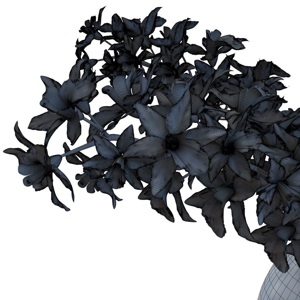 Flower Collection 4 calla lilies in vase 3D model_15