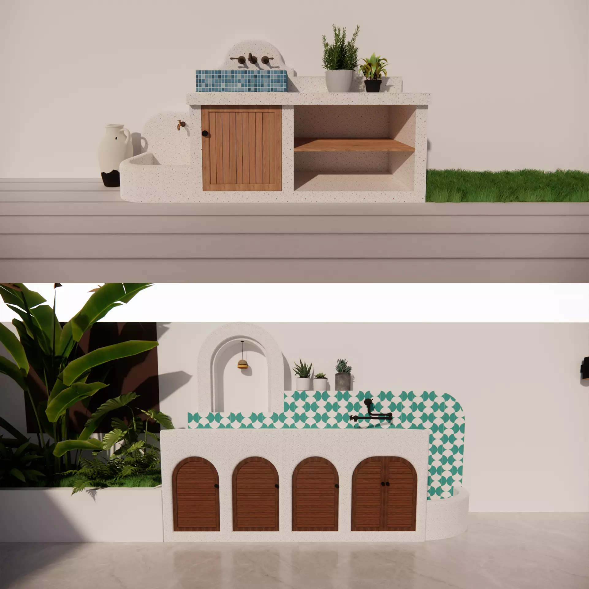 Bathroom Cabinet With Sink -B6 3D model