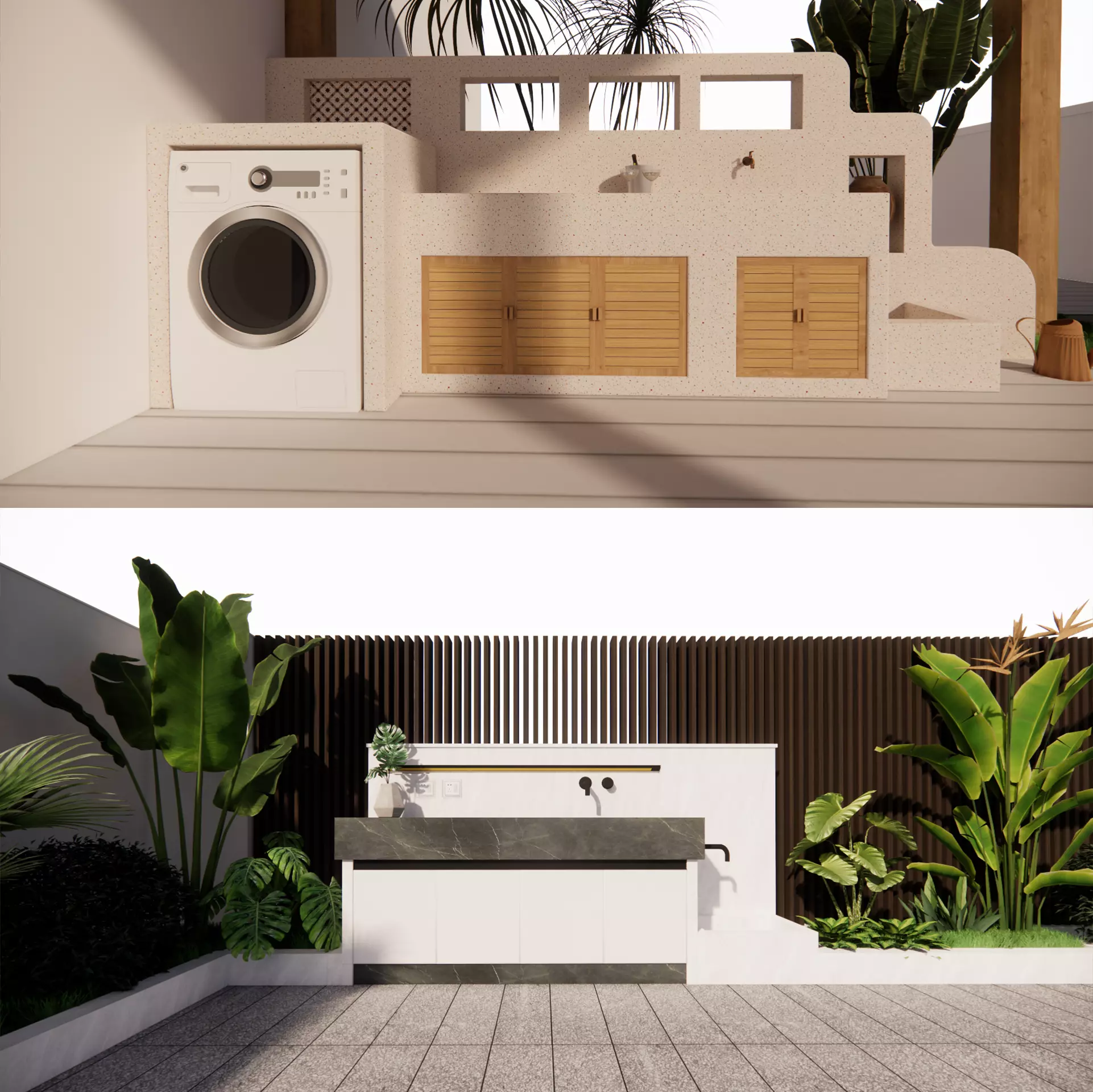 Bathroom Cabinet With Sink -B4 3D model