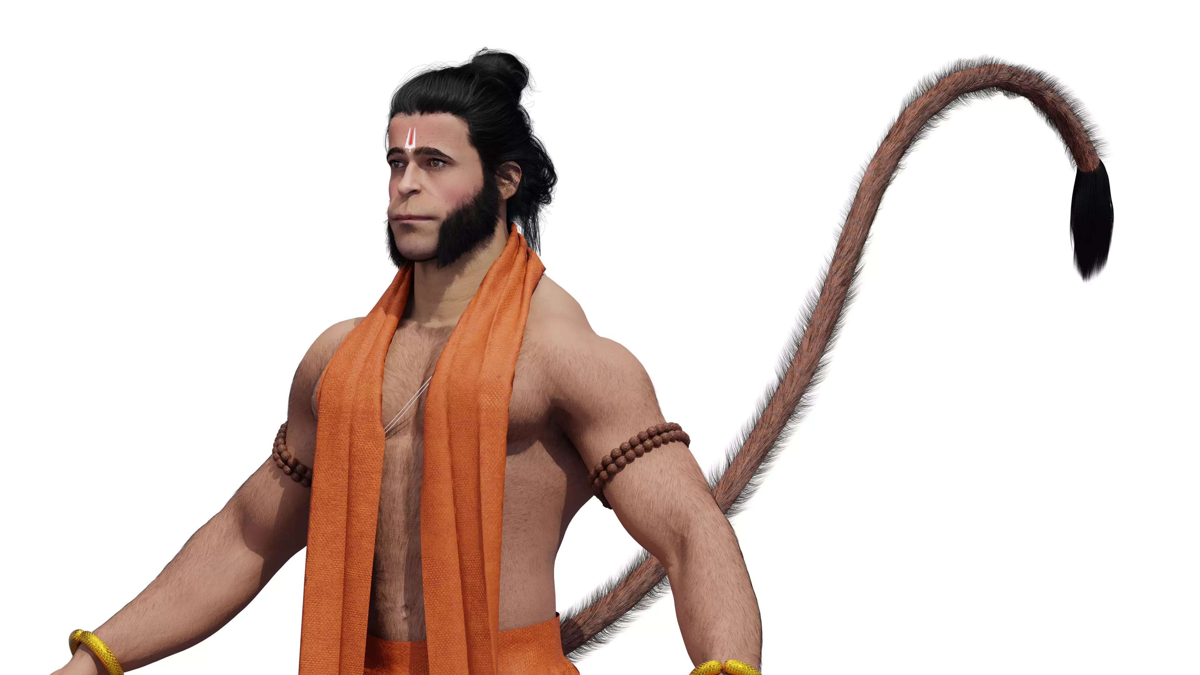 Hanuman Ji 3D Character Fully Rigged High Quality 3D model