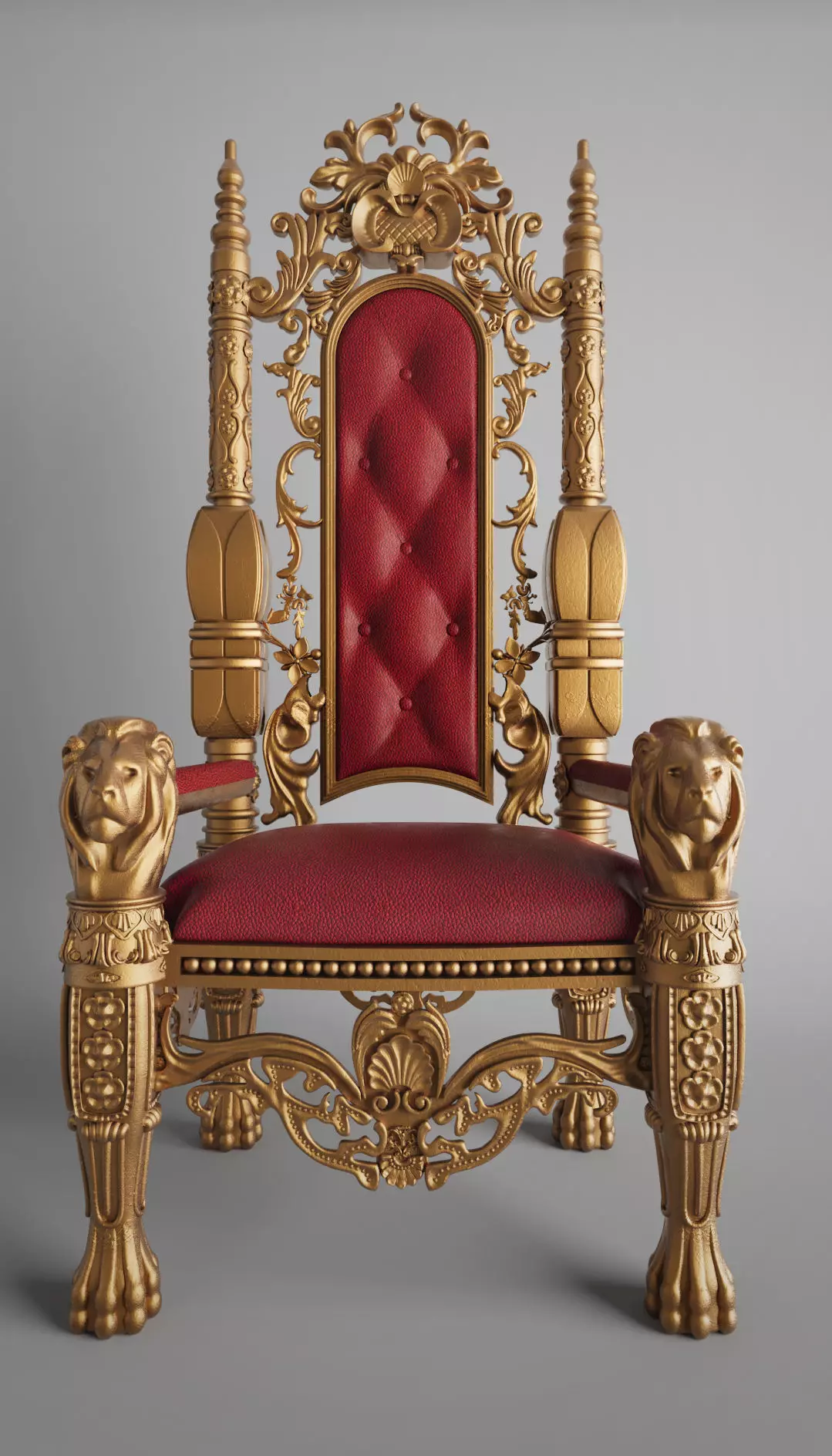 Royal Thron Chair 3D model 02 3D model