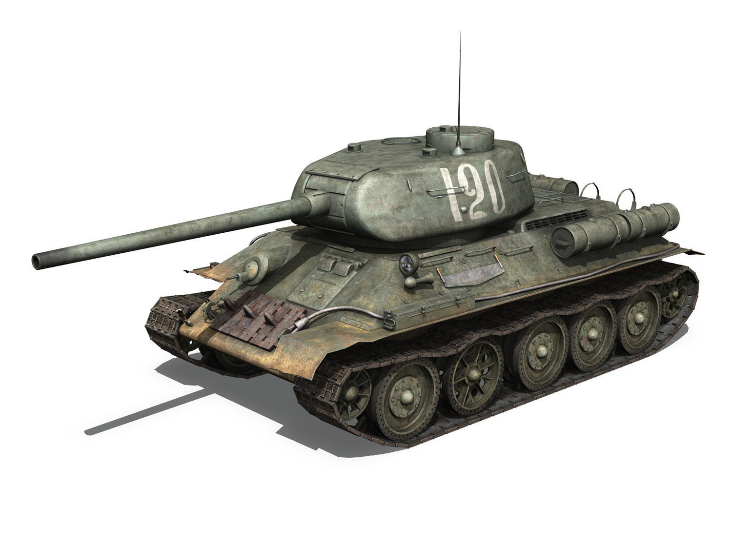 T-34 85 - Soviet medium tank - 120 3D model_1