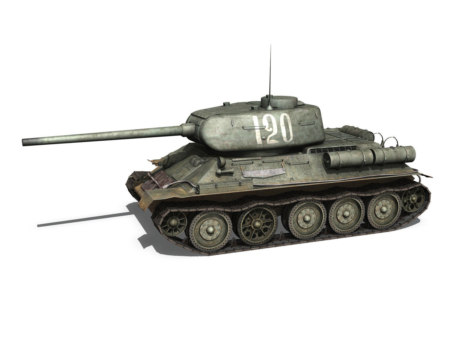 T-34 85 - Soviet medium tank - 120 3D model_2