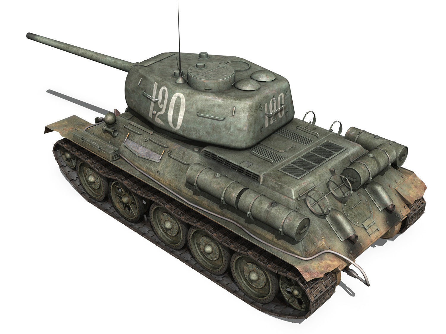 T-34 85 - Soviet medium tank - 120 3D model_3