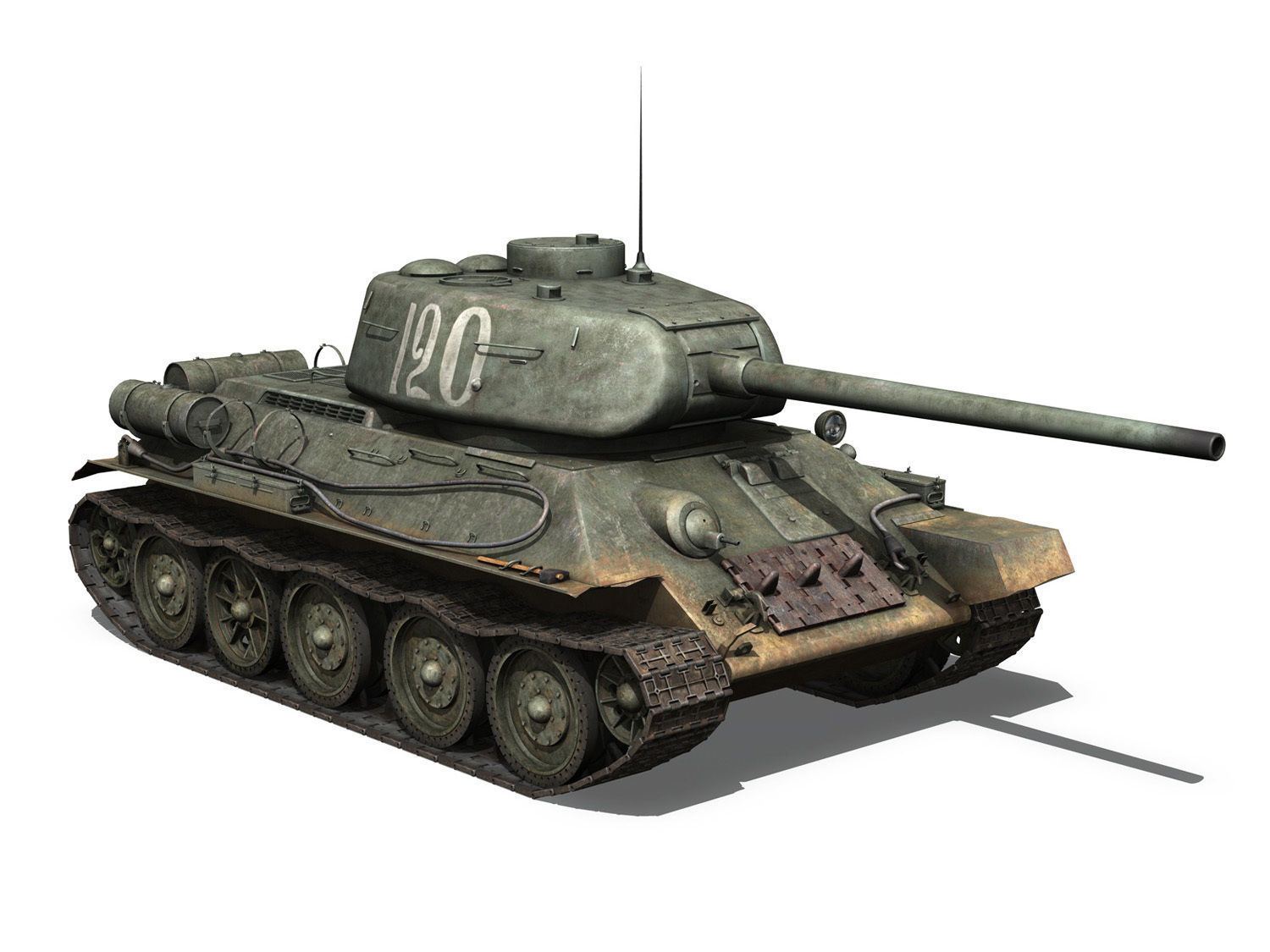 T-34 85 - Soviet medium tank - 120 3D model_6
