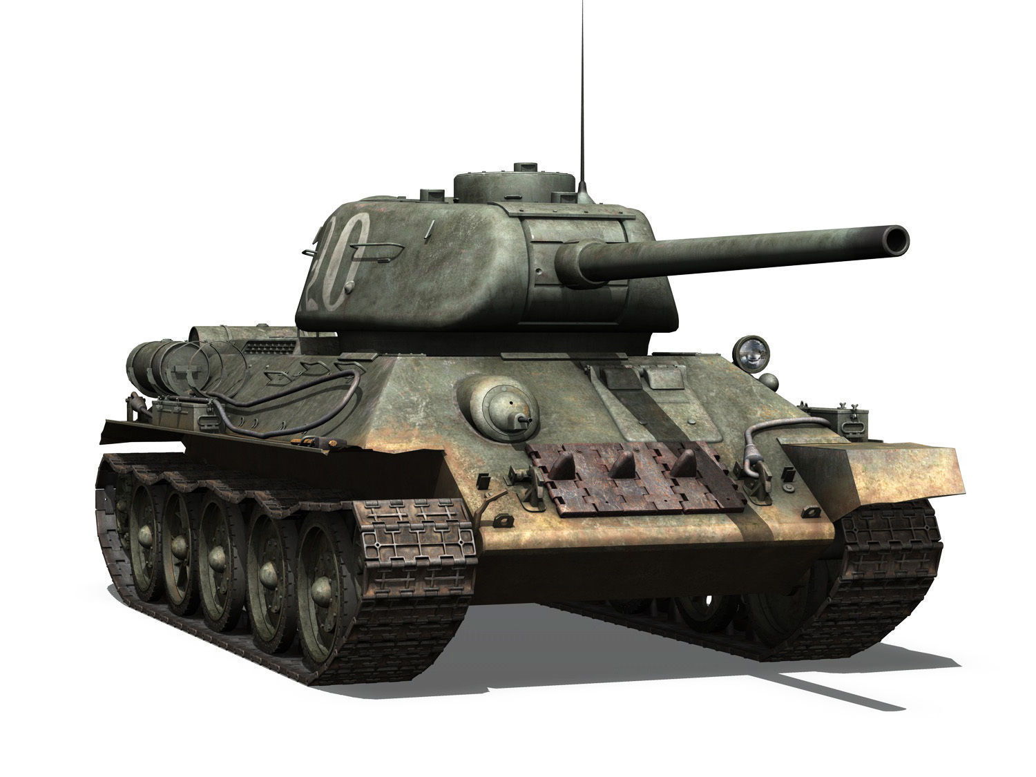 T-34 85 - Soviet medium tank - 120 3D model_7