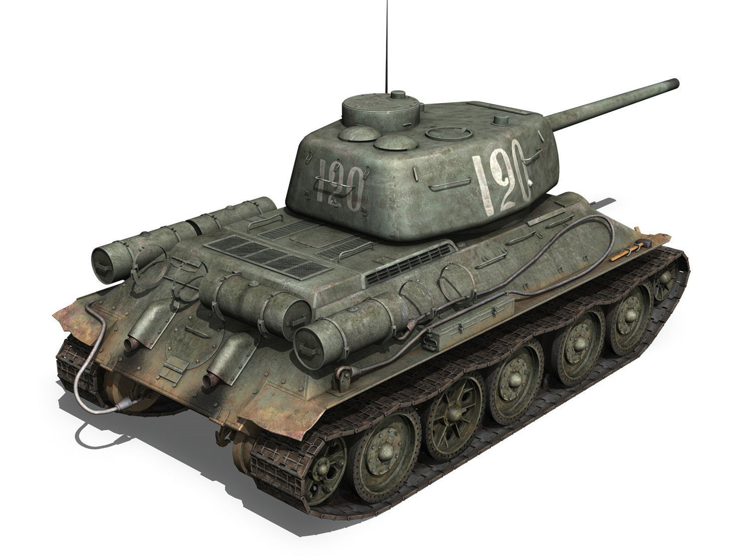 T-34 85 - Soviet medium tank - 120 3D model_5