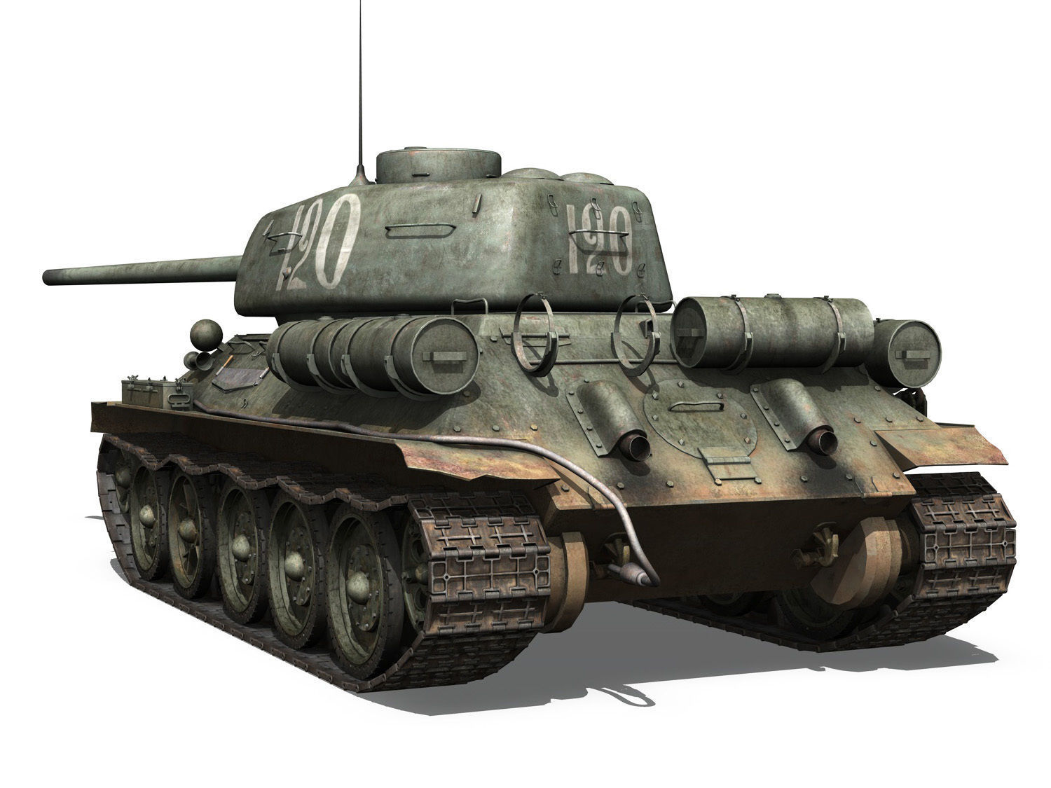 T-34 85 - Soviet medium tank - 120 3D model_4