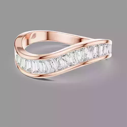 Half Eternity Band Ring 3D print model