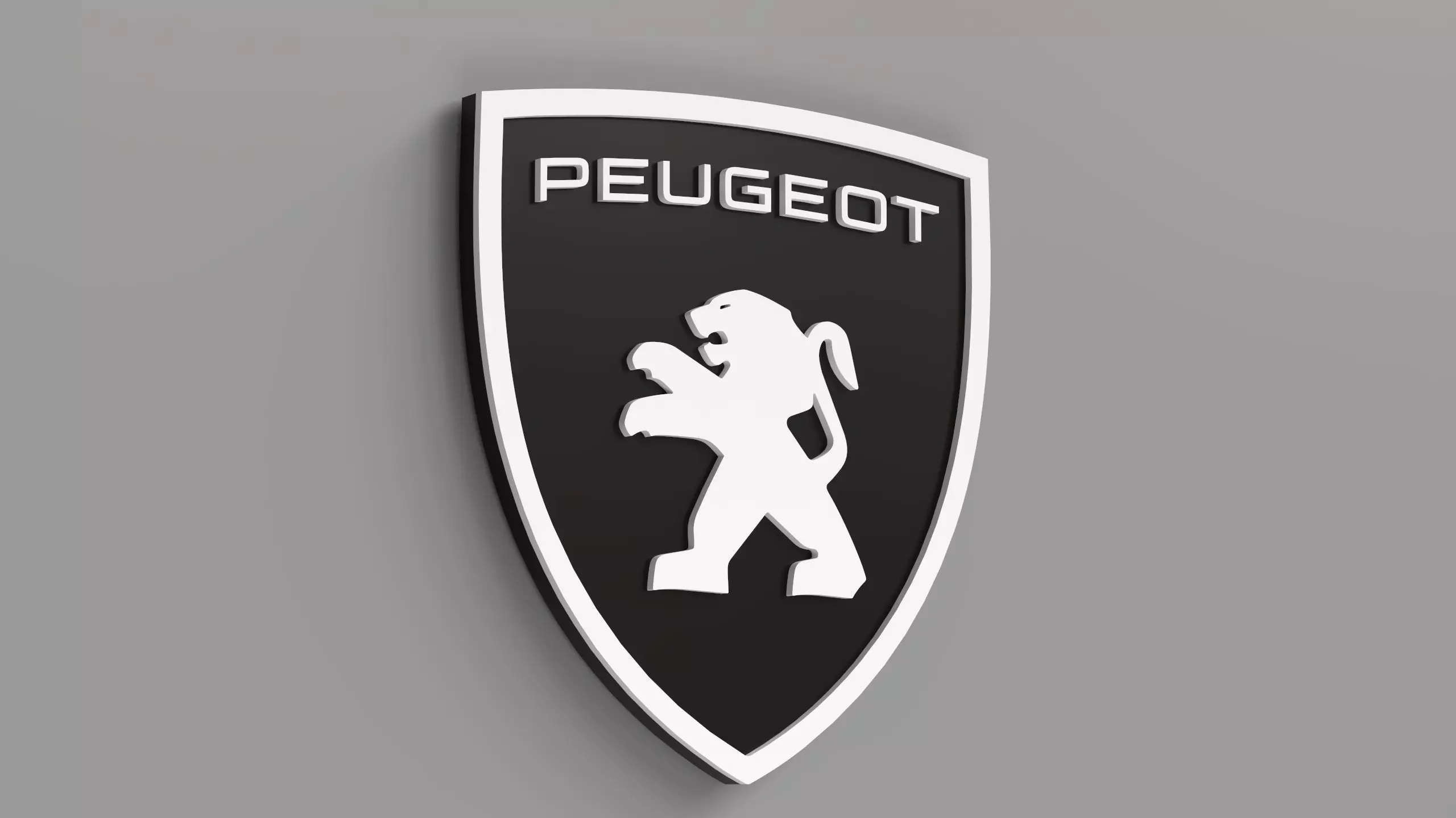 Peugeot logo 01 3D print model