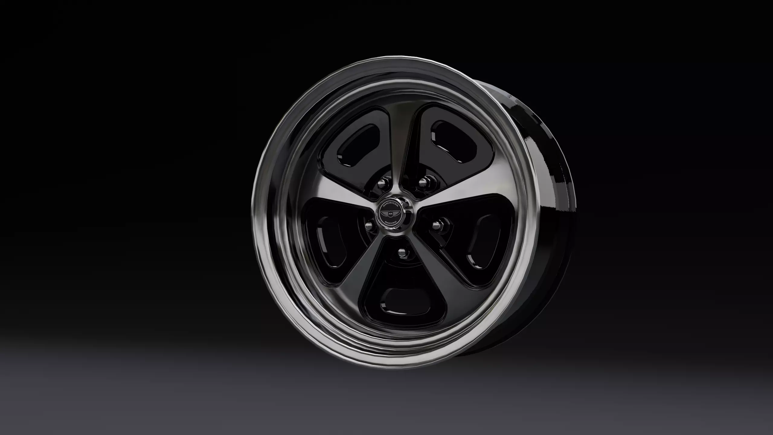 American Racing VN500 Car Rim Low-poly 3D model