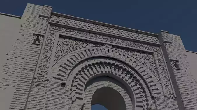3D model Bab Agnaou Marrakech Morocco 3D model 6