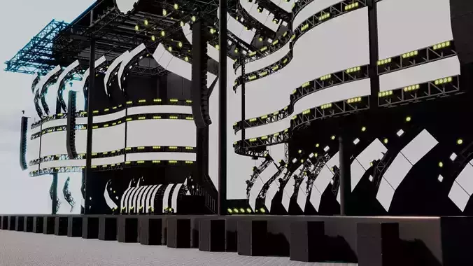 Ultra Music Festival 2017 Stage 3D model