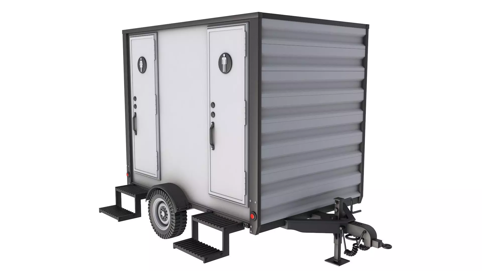 Portable Restroom Trailer 3D model