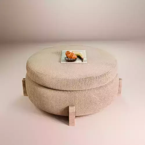 Contemporary Fabric Ottoman