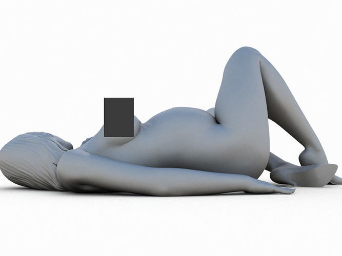 Woman pregnant 3D print model