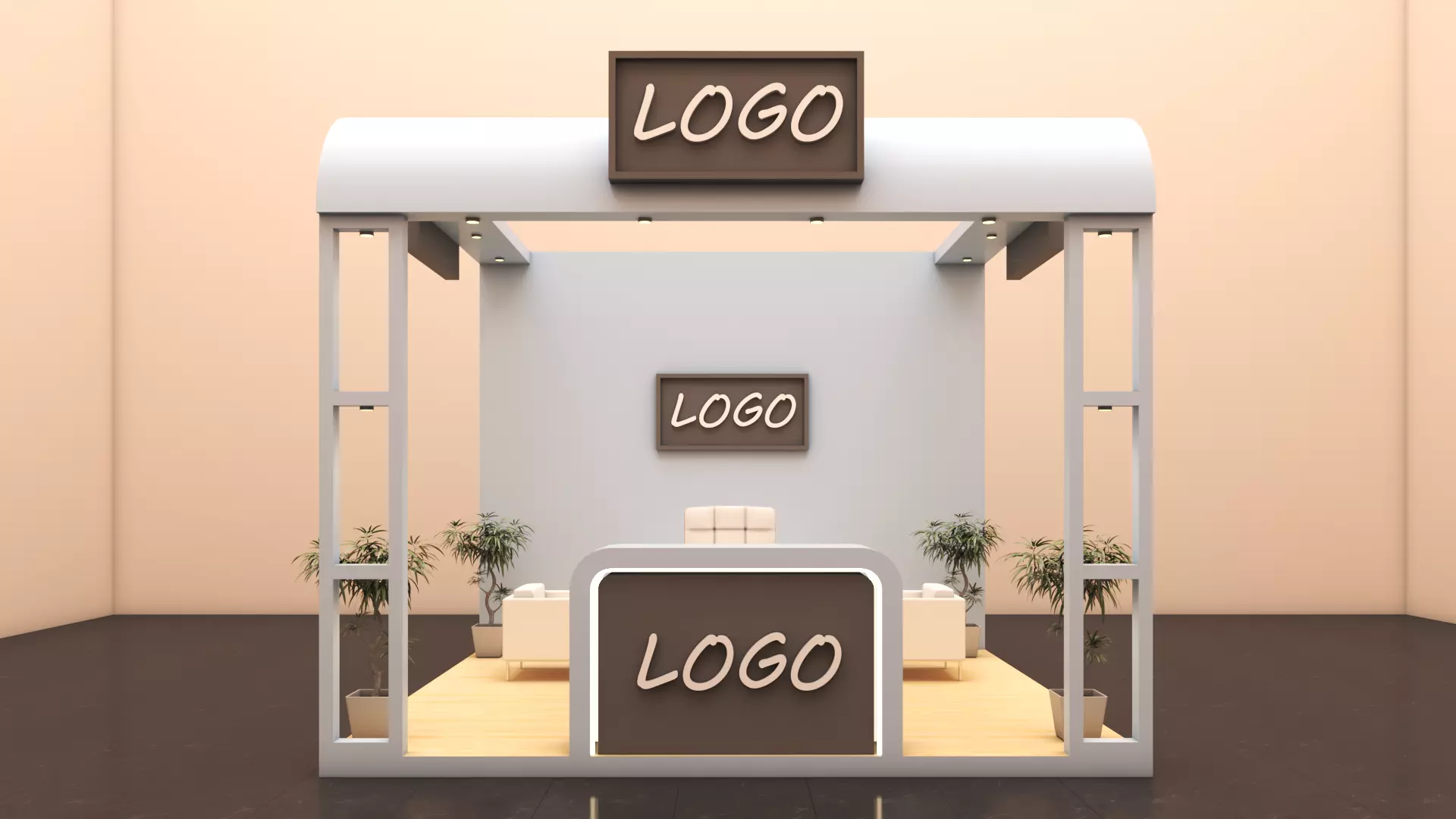 Corporate Trade Show Booth Design 3D model
