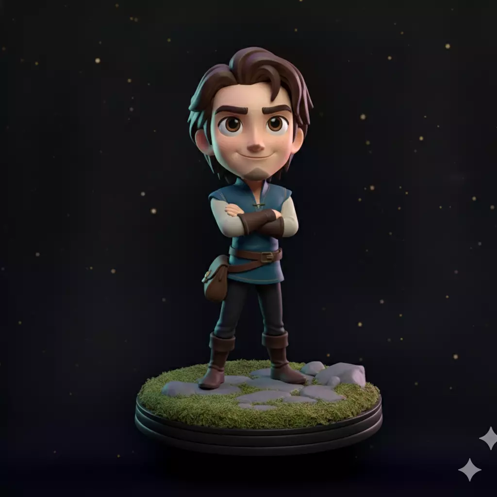 Flynn Rider Deluxe Edition Chibi Tangled 3D Model 3D print model
