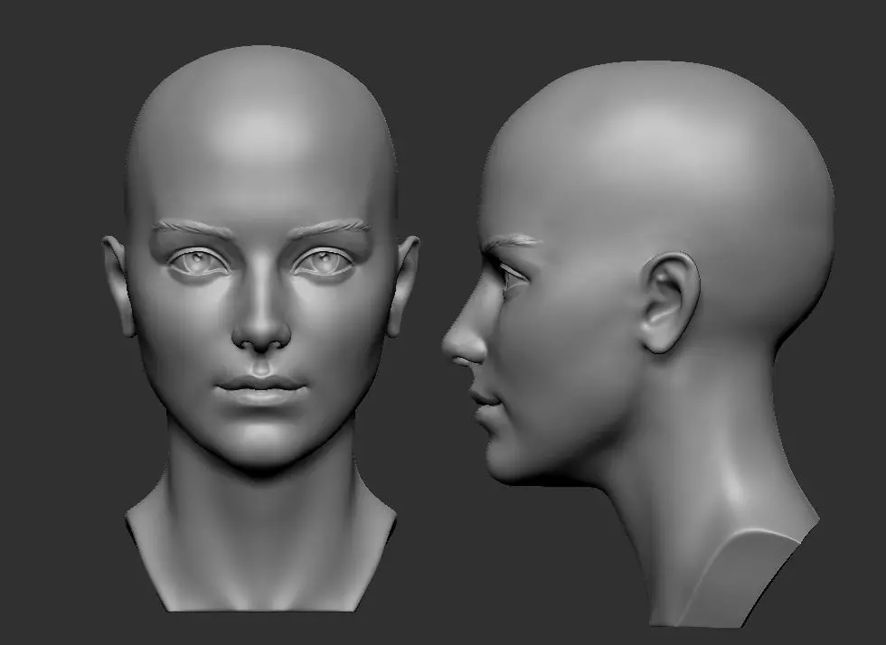 Female head 5 3D print model