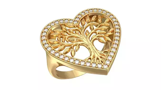 Tree of Life Ring 3D print model