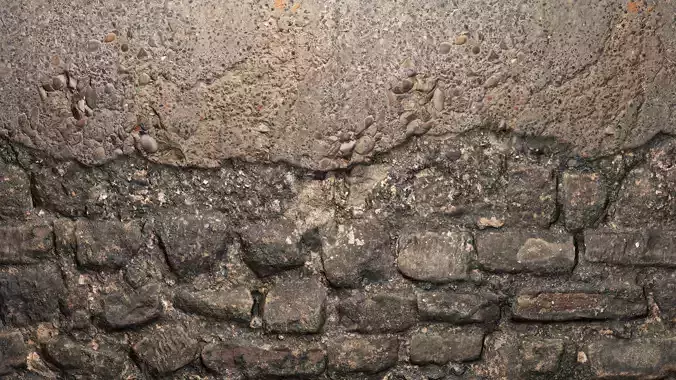 Broken Concrete Wall 8K PBR Texture