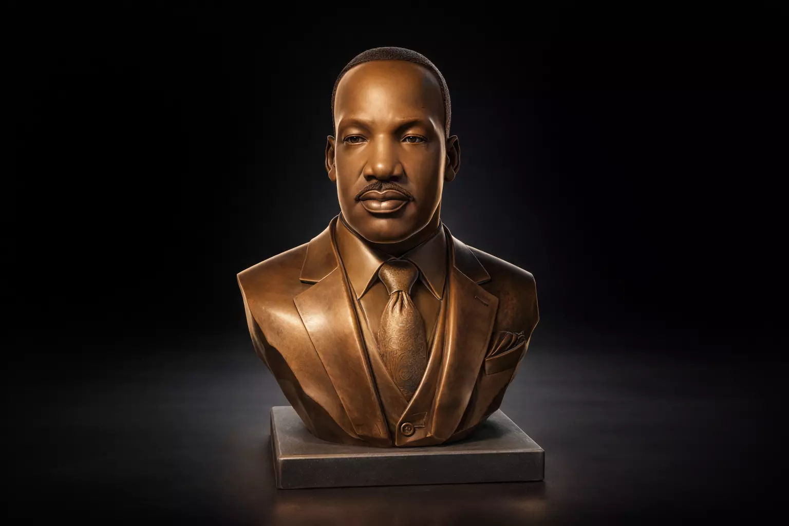 Martin Luther King Bust Historic Civil Rights Leader Sculpture 3D print model