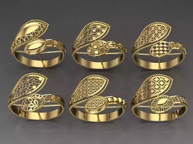 Fusion Arabian Rings 250 rings latest light Weight 3D model 3D ...