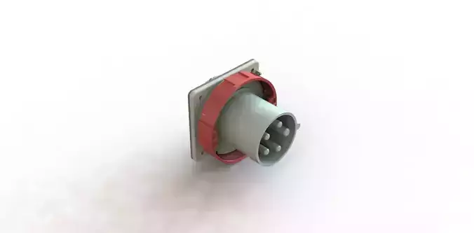 Plugue Fixo Scame 246 6396 Fixed Plug 3D model