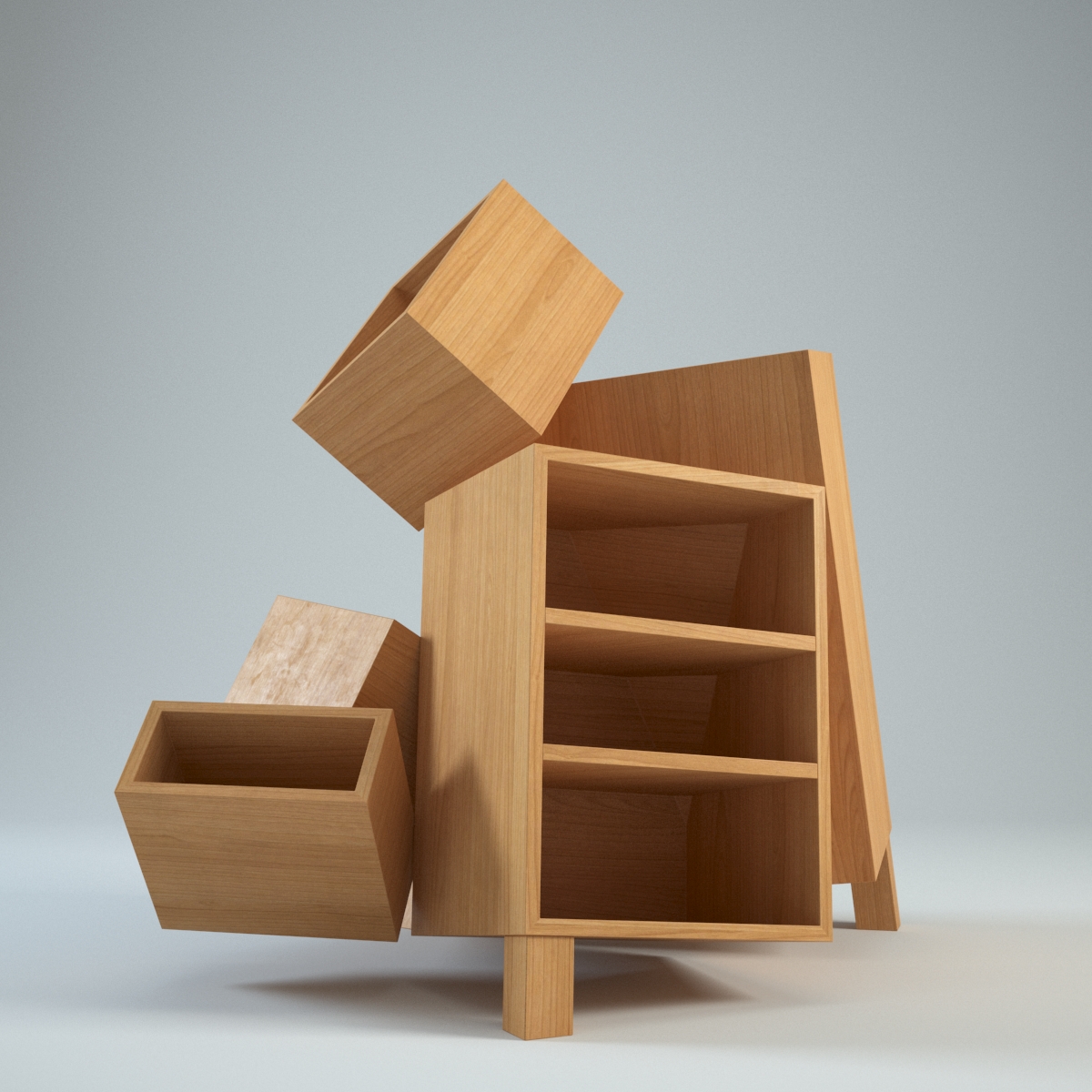 Overdose Cabinet Small 3D model_5