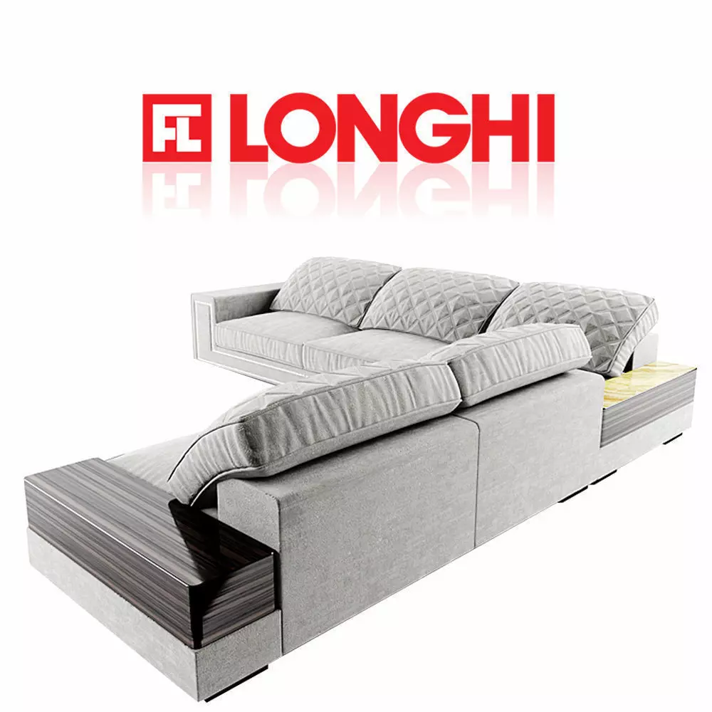 Fratelli Longhi Helmut Leather Sofa 3D model