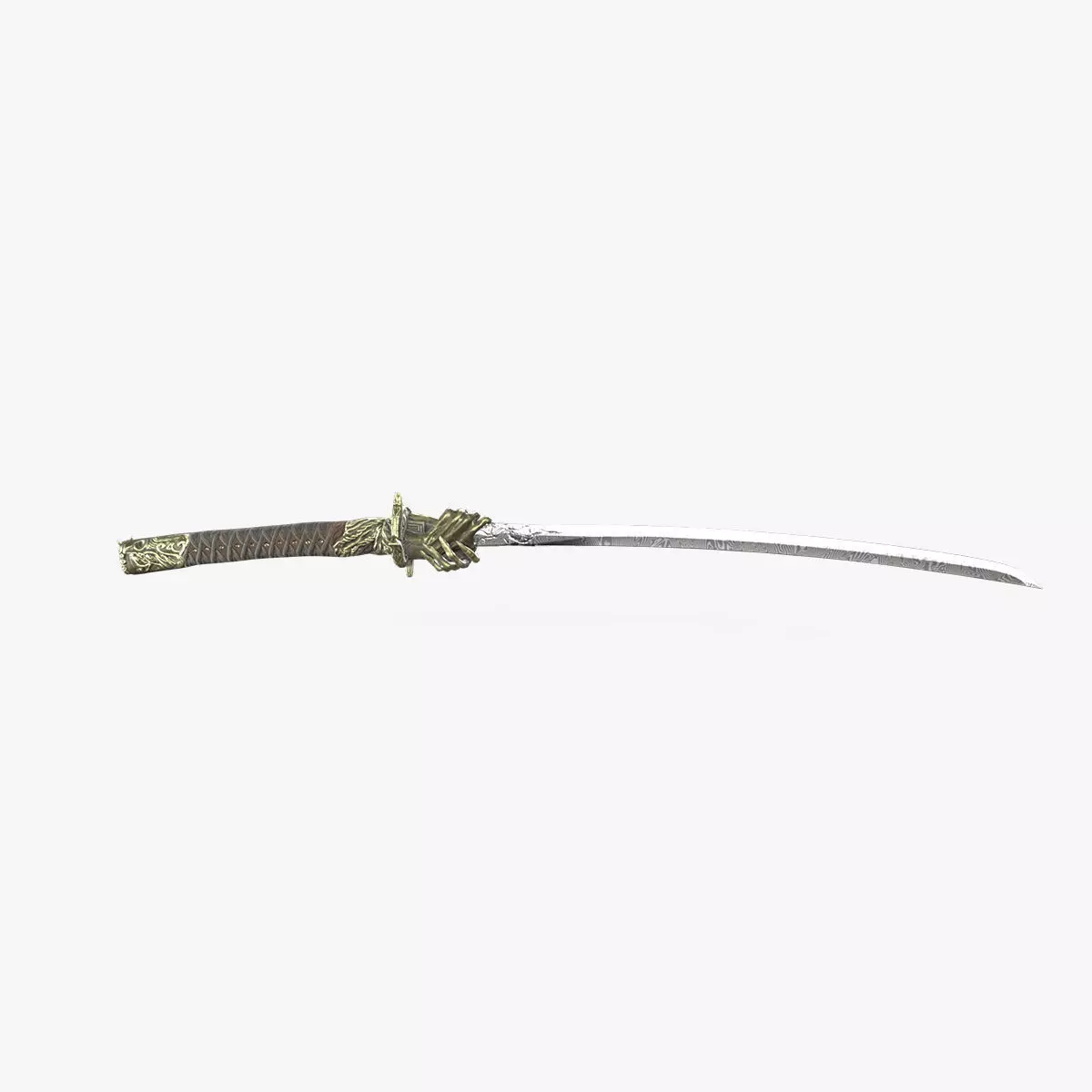 Samurai Sword 02 Low-poly 3D model