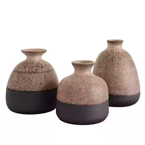 Artistic decorative ceramic vases 3D model