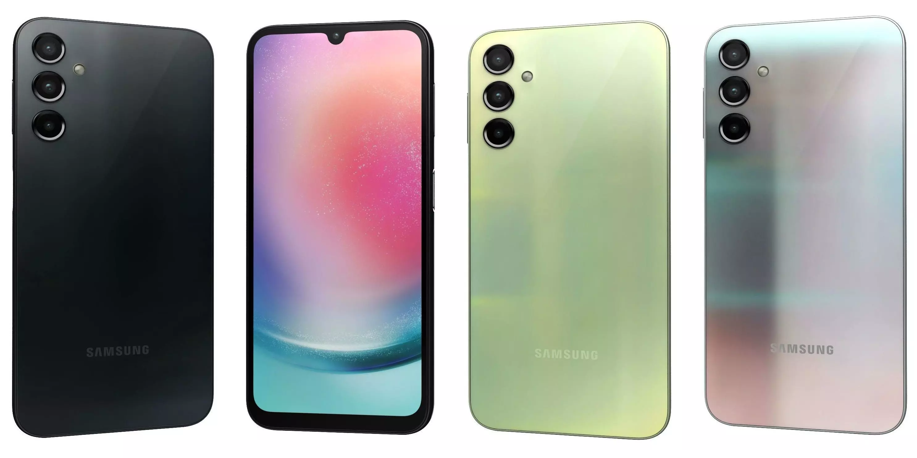 Samsung Galaxy A24 4G All Colors High Poly 3D model