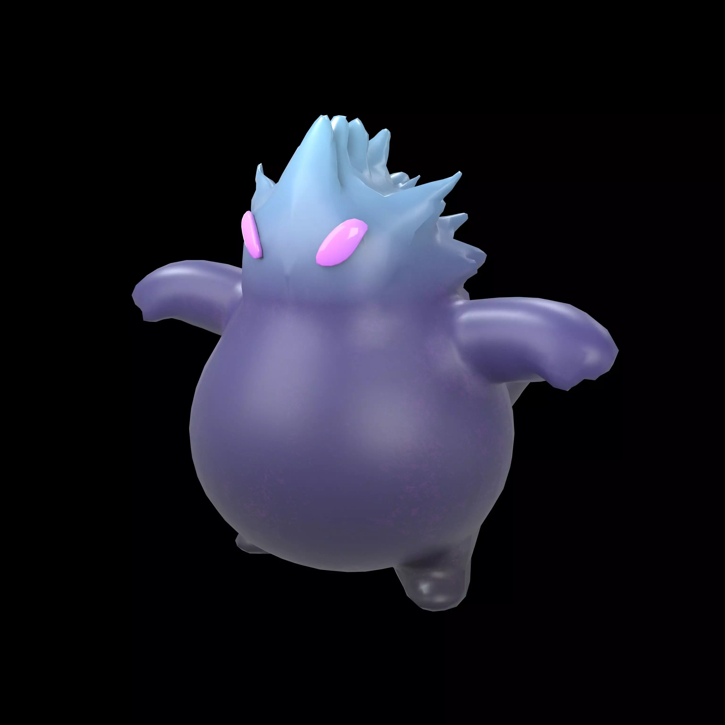 Fatty Character v1 001 Low-poly 3D model