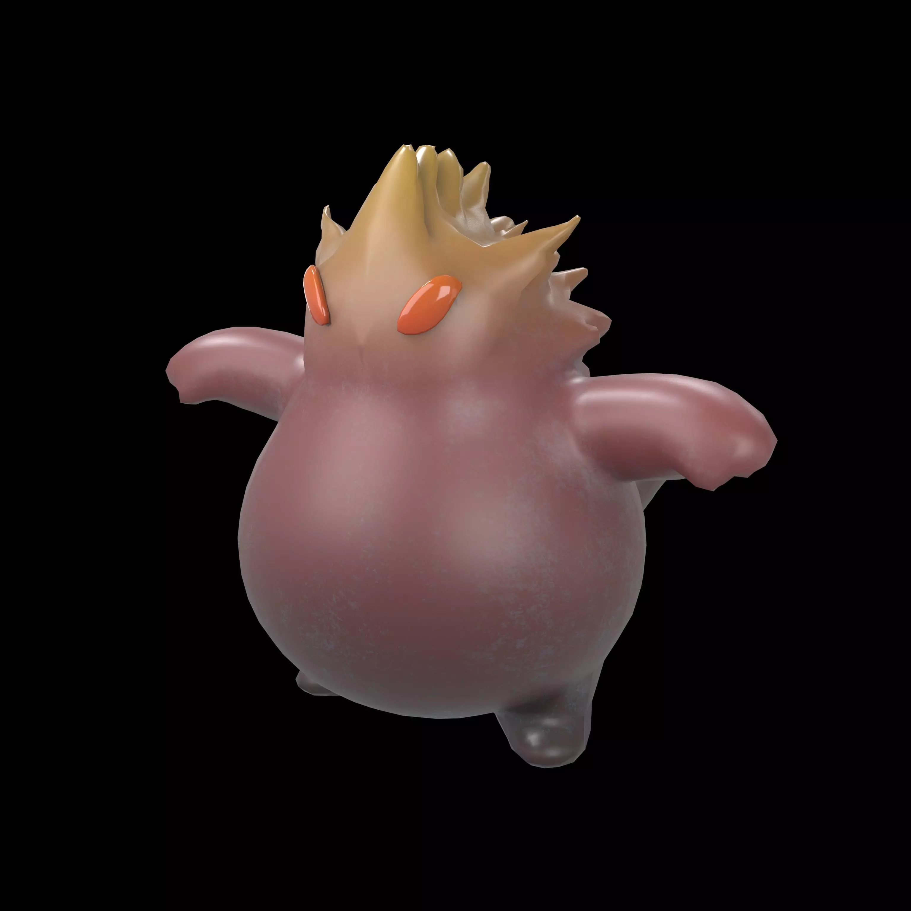 Fatty Character v1 002 Low-poly 3D model