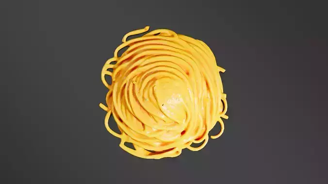 spaghetti Low-poly 3D model 6